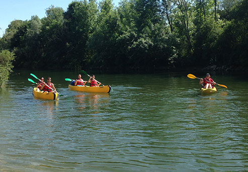 Go down the La Loue by canoe, camping le Val d'Amour in Ounans
